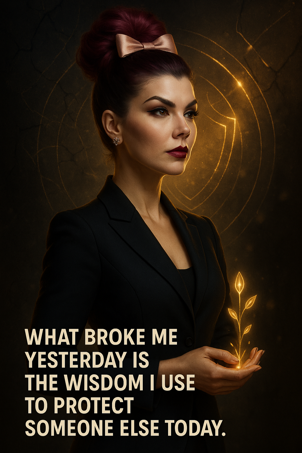 Danielle Pike, founder of CustodyBuddy, with a powerful quote: 'WHAT BROKE ME YESTERDAY IS THE WISDOM I USE TO PROTECT SOMEONE ELSE TODAY.'